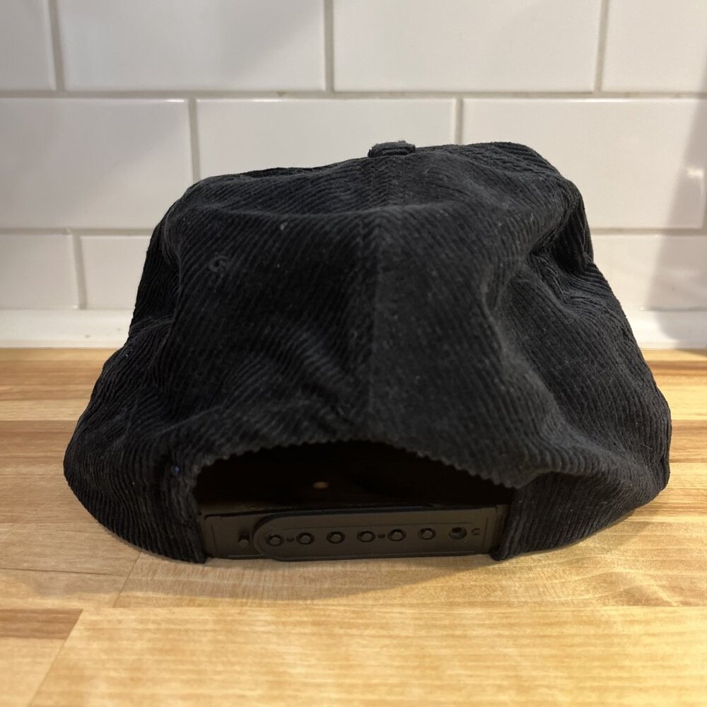 VTG Atlanta Falcons Corduroy Snapback Hat Black Embroidered Logo Starline NFL - Picture 5 of 9